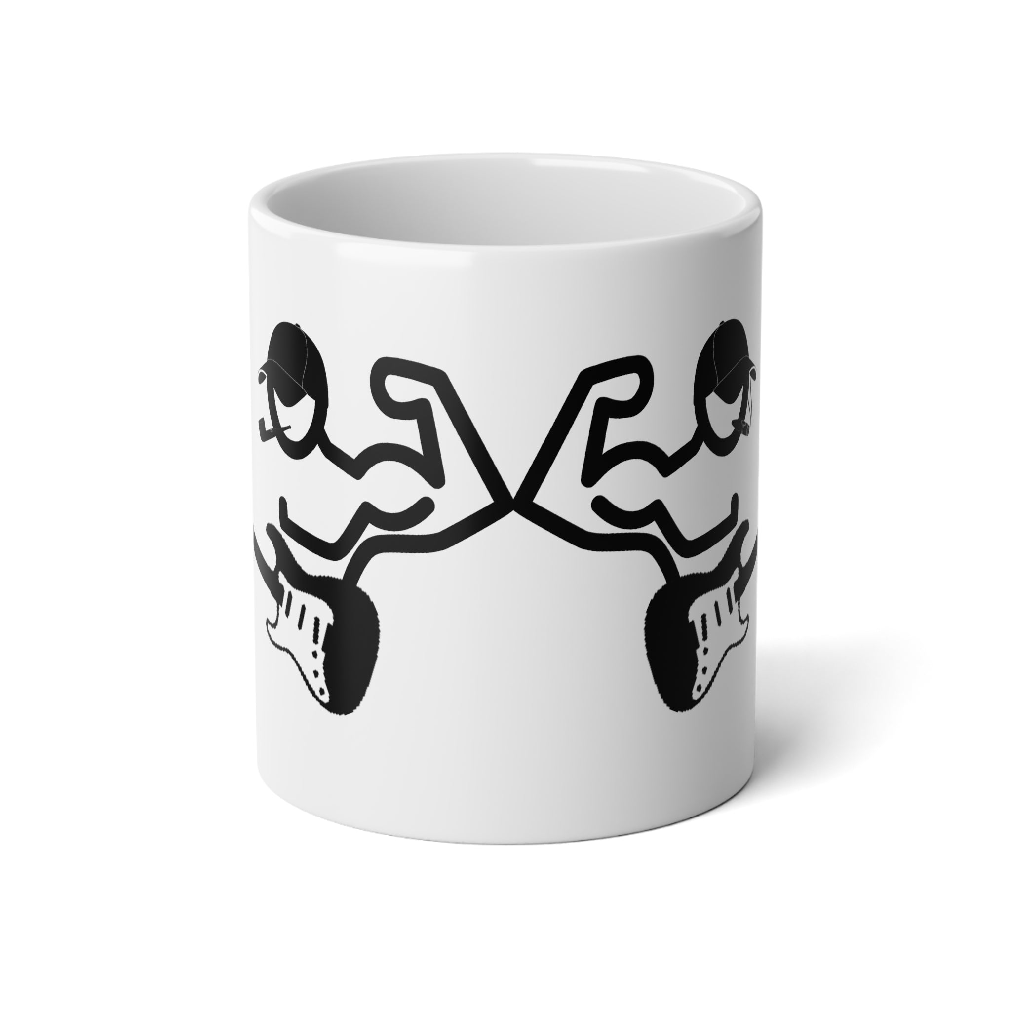 Rock Guitar Jumbo Mug 20oz – Mirrored Electric Guitar Design